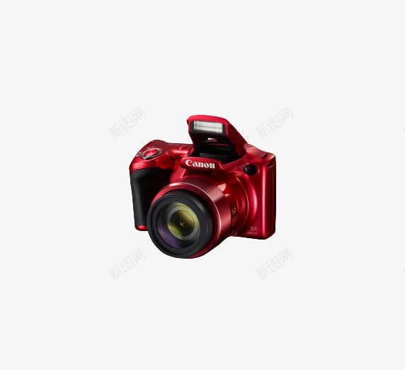 数码相机佳能红色png免抠素材_新图网 https://ixintu.com 产品实图 佳能红色 数码相机