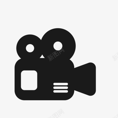 黑色摄影机标签图标图标