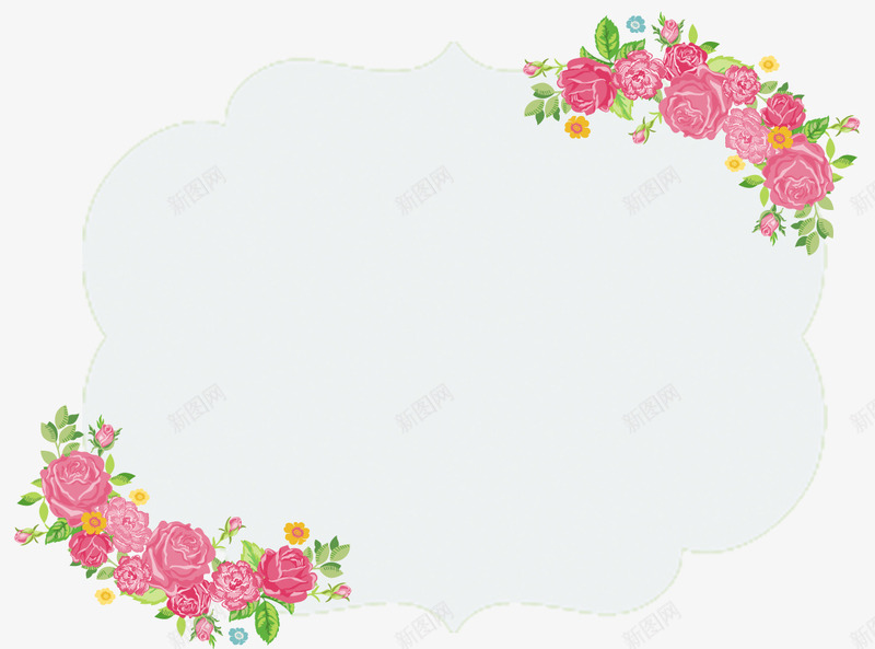 鲜花与墙的完美结合png免抠素材_新图网 https://ixintu.com 对称 祝福的表达 融合 装饰图案