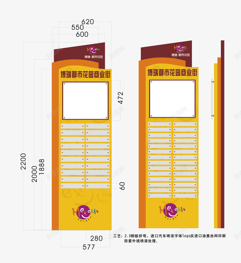 房地产方向导视牌png免抠素材_新图网 https://ixintu.com 导视 导视牌 房地产 方向