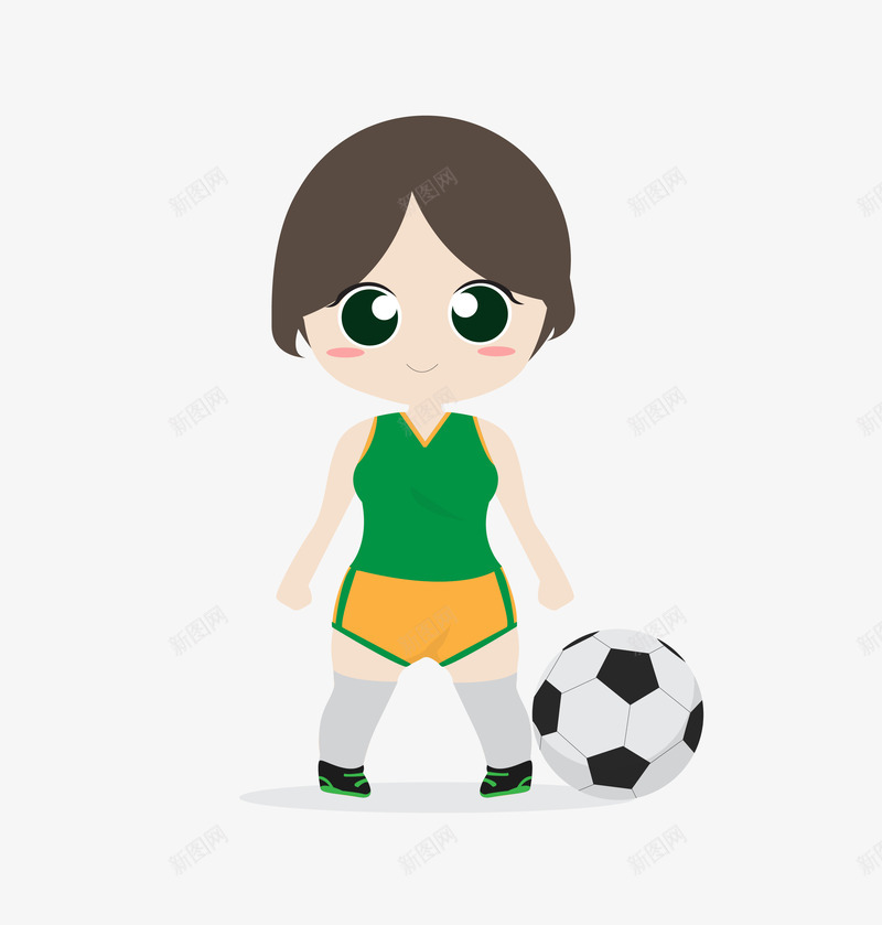 女足球运动员卡通png免抠素材_新图网 https://ixintu.com 卡通 卡通女足球运动员 卡通素材 女足球运动员 足球运动员