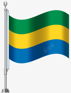 加蓬国旗素材