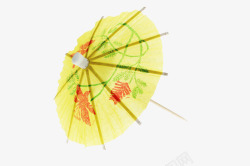 黄色装饰纸伞素材