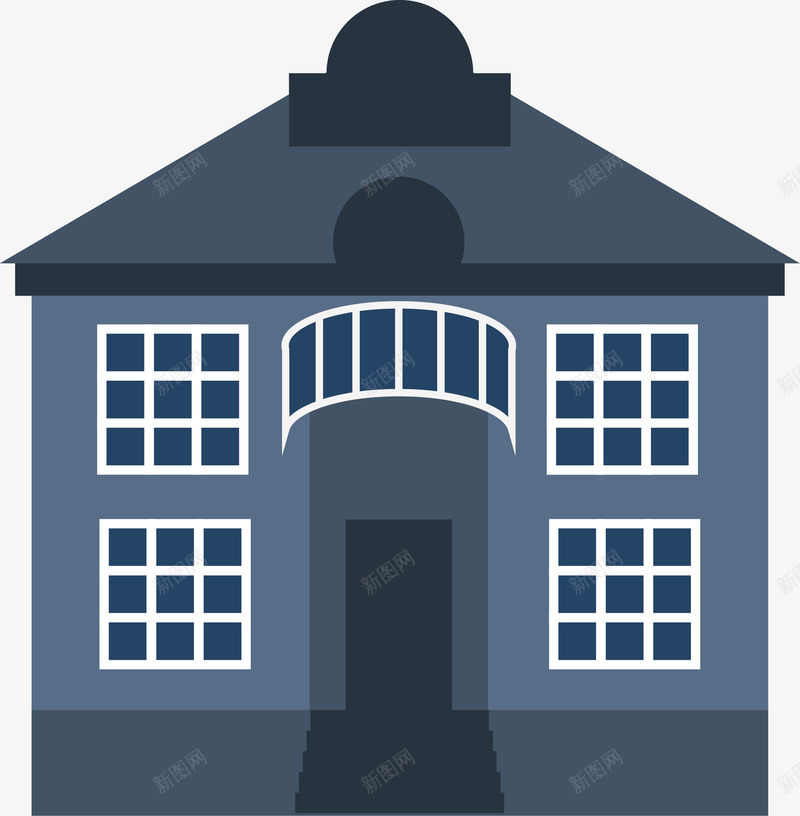 灰色房子图标png_新图网 https://ixintu.com 国外银行 灰色 银行 银行logo 银行国外 银行扁平