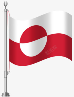 格陵兰格陵兰国旗高清图片