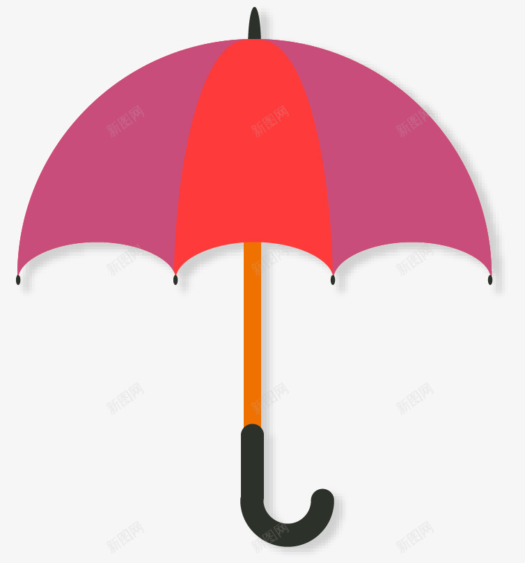 雨伞元素矢量图ai免抠素材_新图网 https://ixintu.com 可爱 彩色 雨伞 矢量图
