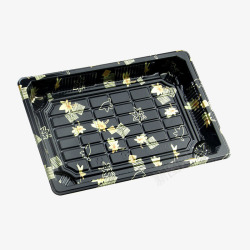 打包饭盒方形花纹寿司盒高清图片