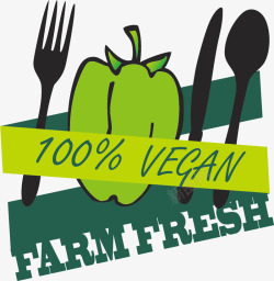 vegan素食餐厅标签高清图片