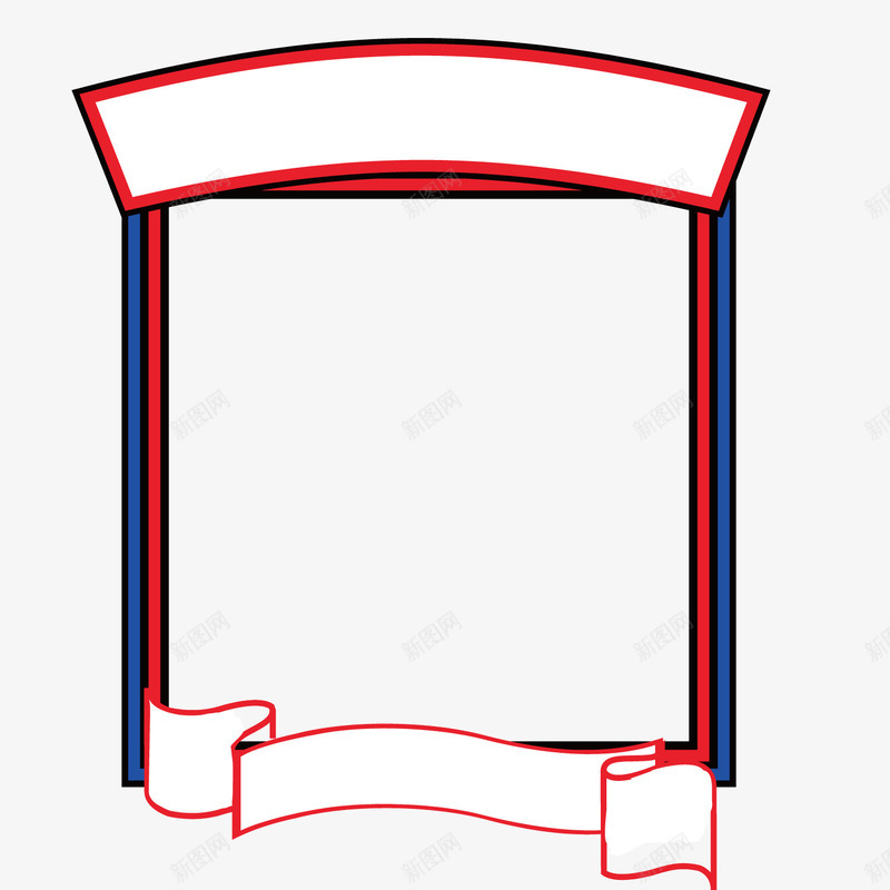 布告栏红色边框飘带矢量图ai免抠素材_新图网 https://ixintu.com 布告栏 红色 边框 飘带 矢量图