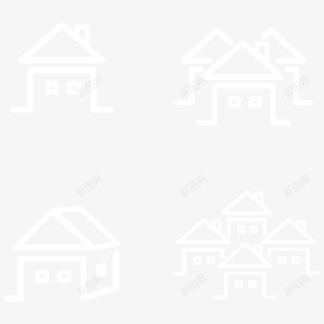 建筑标志图标png_新图网 https://ixintu.com logo 地产 建筑 建筑标志 房产 房子