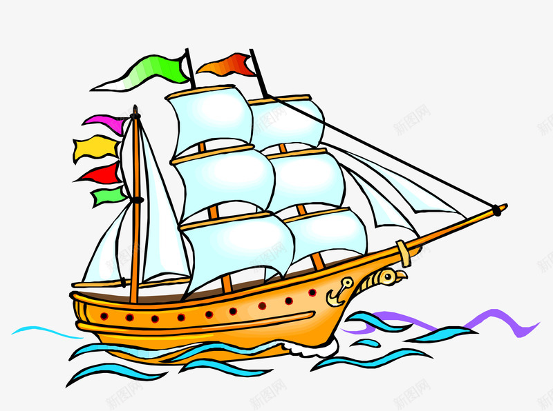 航行的船只png免抠素材_新图网 https://ixintu.com 卡通 卡通船 卡通货船 小船 木质 白色船只 航海 航行 船 船运 货运 轮船