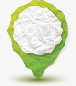 装饰图案折纸效果标签绿色素材