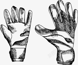 黑色的手套手套矢量图图标高清图片