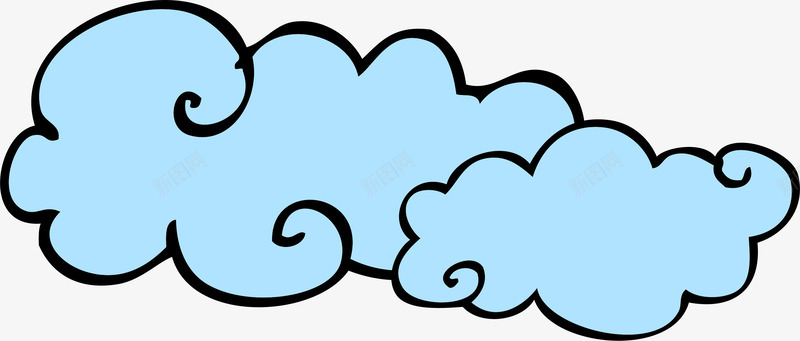 淡蓝色纯色填充云朵png免抠素材_新图网 https://ixintu.com 填充 填充的云朵 手绘云朵 淡蓝色 矢量云朵 线描云