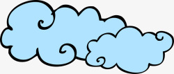 填充的云朵淡蓝色纯色填充云朵高清图片