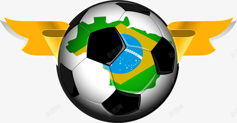 世界杯黑白色足球png免抠素材_新图网 https://ixintu.com 世界杯 欧冠 足球杯 足球运动 黄色条幅 黑白色足球