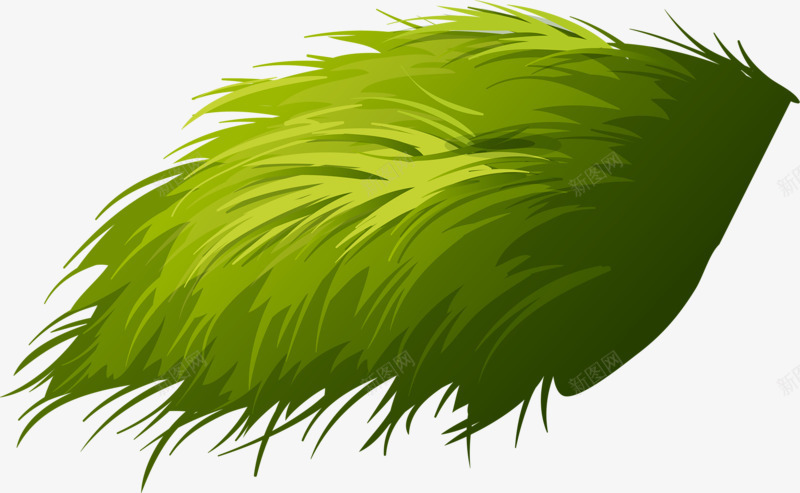 卡通装饰png免抠素材_新图网 https://ixintu.com 动漫 绿叶 草堆 装饰植物