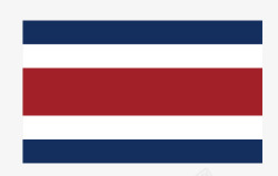 哥斯达黎加国旗矢量图素材