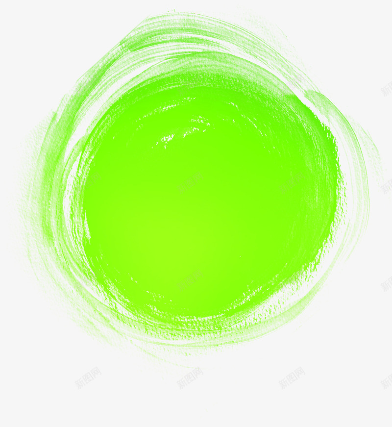 手绘绿色圆形抽象造型png免抠素材_新图网 https://ixintu.com 圆形 抽象 绿色 造型