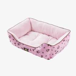 粉色方形松软猫窝素材