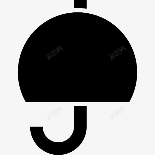 伞的圆形图标png_新图网 https://ixintu.com 保护伞 尖的图标 工具 工具和器具 形状 循环 雨伞 黑色