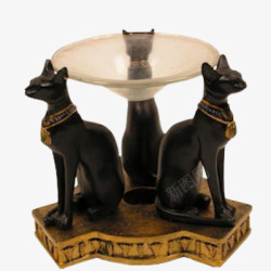 三只猫支撑起的桌子素材