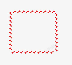 红色卡通扁平化长方形文本框矢量图素材