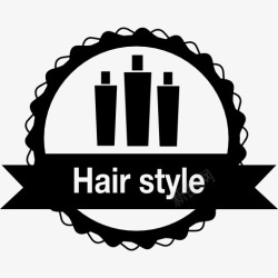 发型设计标志发型徽章图标高清图片