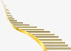 黄色的楼梯卡通黄色楼梯造型效果高清图片