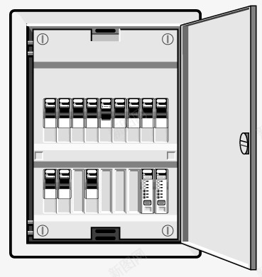 电箱闸门png免抠素材_新图网 https://ixintu.com 手绘 方形 电箱 闸门