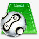 足球和绿茵场图标图标
