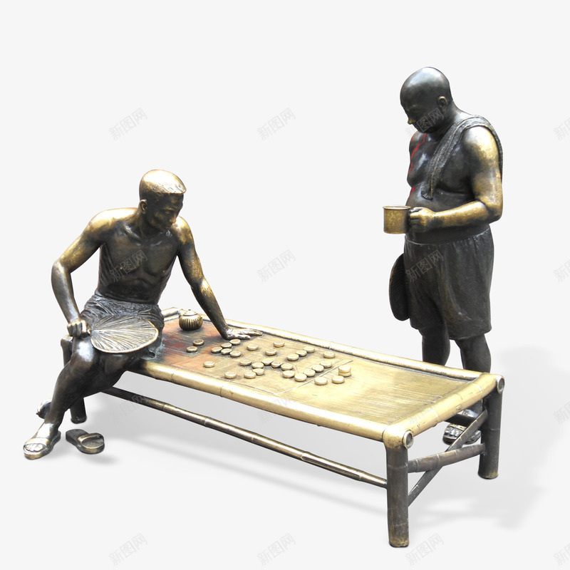 铜人雕塑png免抠素材_新图网 https://ixintu.com 装饰 造型 铜人 雕塑