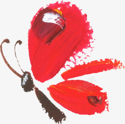 电视墙画卡通红色蝴蝶装饰高清图片