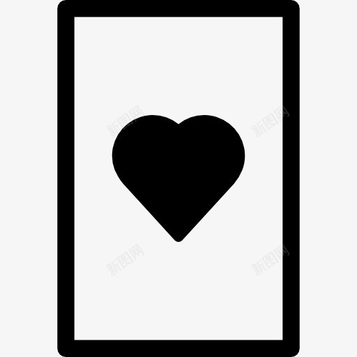 扑克牌与心脏标志图标png_新图网 https://ixintu.com 卡 心 心证 扑克牌