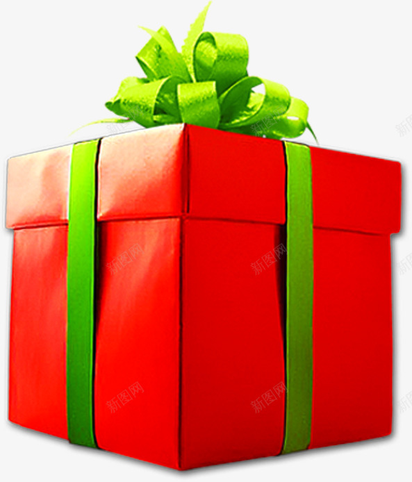 红色正方形的礼物盒png免抠素材_新图网 https://ixintu.com 正方形 礼物 红色