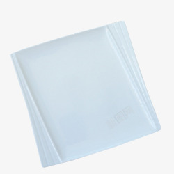 平盘设计四方白色盘正方盘平盘西餐餐具高清图片