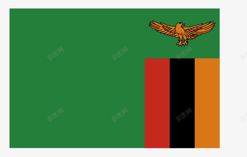 赞比亚国旗矢量图eps免抠素材_新图网 https://ixintu.com 国旗 矢量国旗 矢量旗帜 矢量图