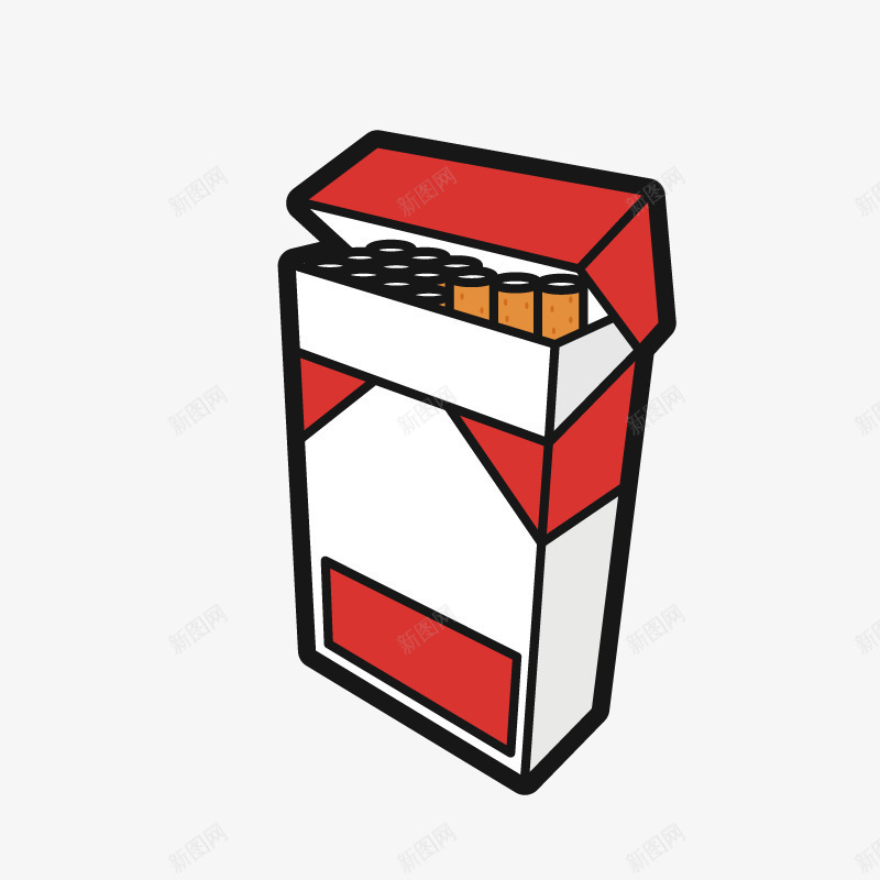 卡通手绘香烟烟盒png免抠素材_新图网 https://ixintu.com 创意 动漫动画 卡通手绘 卡通香烟 烟叶 烟盒