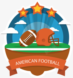 美式海报风格美式橄榄球高清图片
