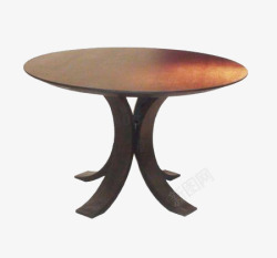 棕色支架圆形桌子高清图片