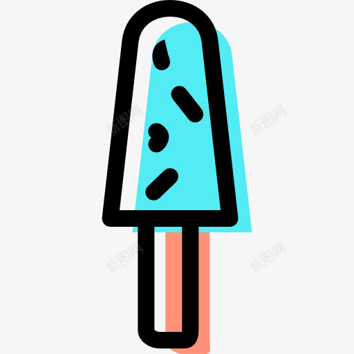Popsicle图标png_新图网 https://ixintu.com 夏天 甜点 甜的 雪糕 食品