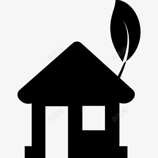 生态住宅图标png_新图网 https://ixintu.com 家居 建筑 房地产 生态