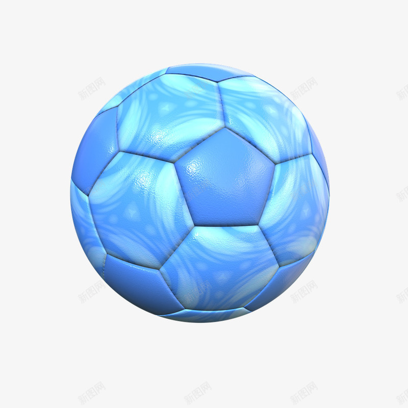 水蓝色足球png免抠素材_新图网 https://ixintu.com 器材 水蓝色 球 运动
