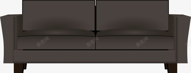 黑色沙发片png免抠素材_新图网 https://ixintu.com 卡通 沙发 沙发png素材 黑色