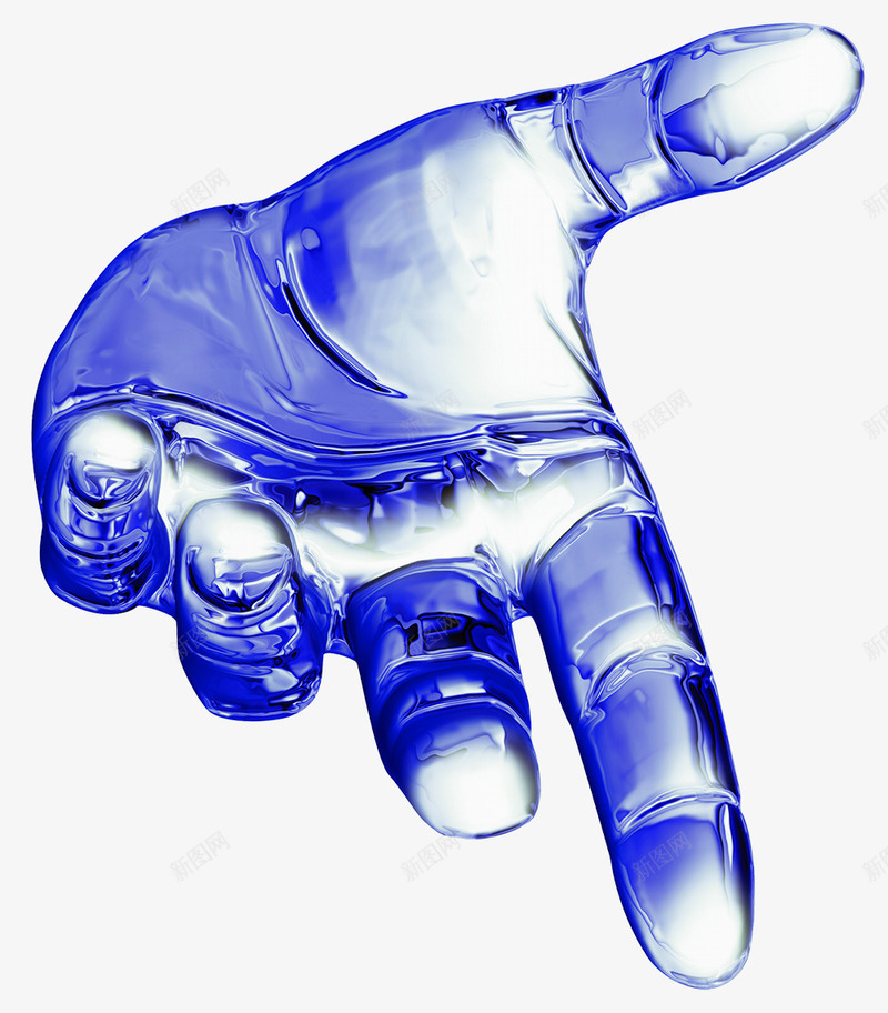 海报卡通蓝色造型手掌效果png免抠素材_新图网 https://ixintu.com 卡通 手掌 效果 海报 蓝色 造型