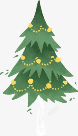圣诞树造型扁平风格创意卡通圣诞树造型高清图片