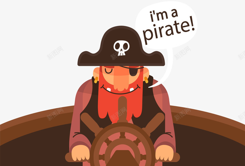 航海的海盗png免抠素材_新图网 https://ixintu.com captain 冒险岛 开船 海盗 矢量素材 舰长 船长
