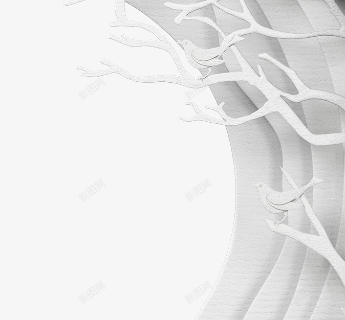 白色卡通创意树枝造型png免抠素材_新图网 https://ixintu.com 创意 卡通 树枝 白色 造型