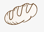 简笔面包png免抠素材_新图网 https://ixintu.com 卡通 简笔画 线描 长条面包