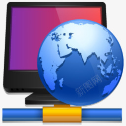 蓝色地球显示器经典电脑桌面图标图标